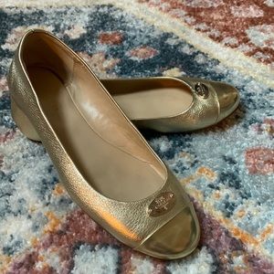 Coach Chelsea Gold Metallic Ballet Flats